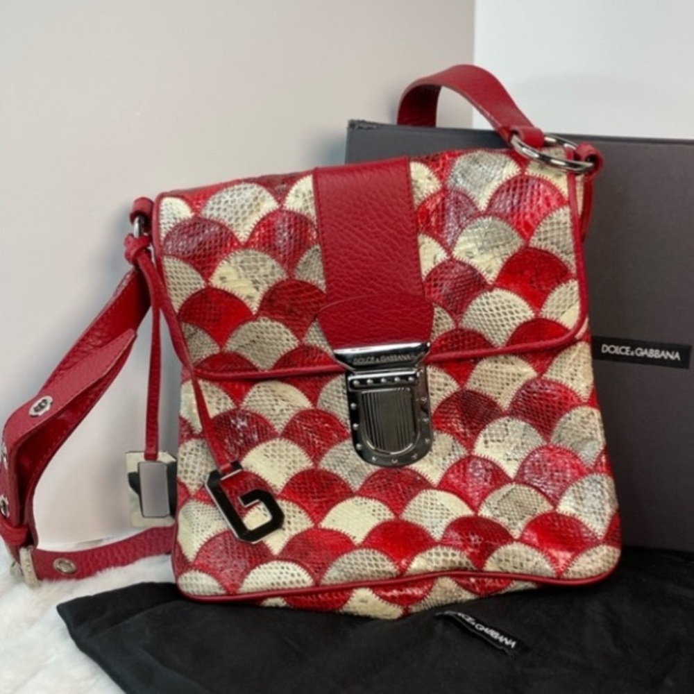 DOLCE & GABBANA RUNWAY EDITION PYTHON BAG PRISTINE Vintage 2000’s